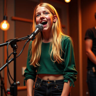 hannah in studio